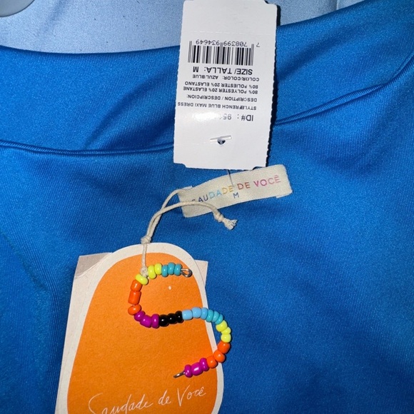 REVOLVE  saudade  de voce French Blue Maxi Dress in Blue size M. NWT - Picture 5 of 5